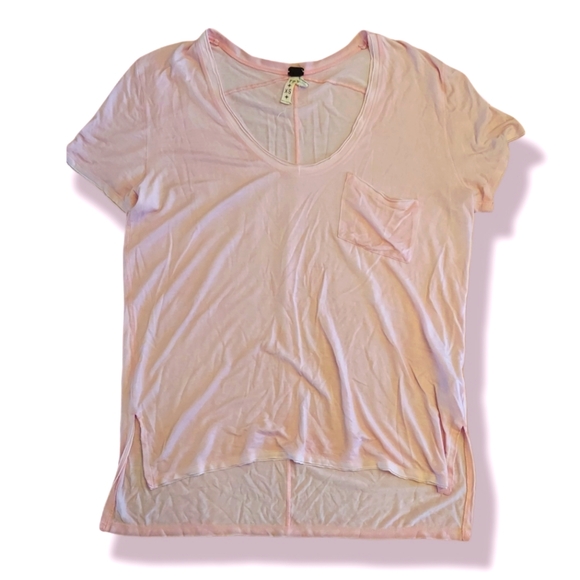 Free People Tops - Free People High Low Pink Tshirt in XS